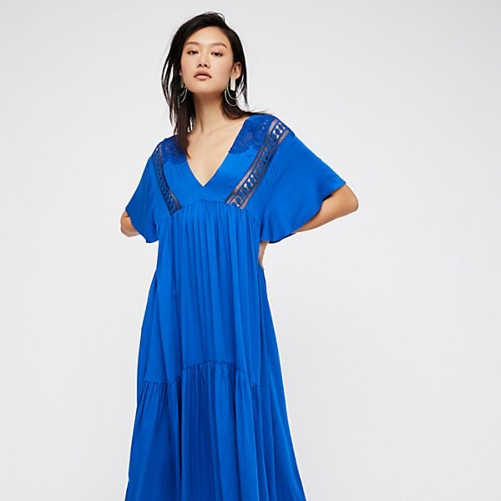 RARE Free People Simply Extreme Maxi Royal Blue